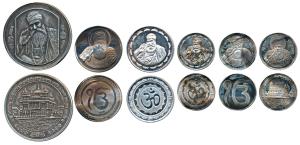 Silver Bar and Medallion (6), 25g, 20g, 20g, 20g, 5g and 5g, all different, total 95 grams