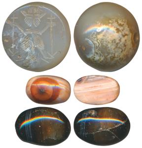Modern, appears to be Tribal, a large white bead, with a negative etching of a human holdi