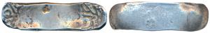 Archaic Punch Marked Coinage, attributed to Gandhara Janapada (c. 600-400 BC), Bent Bar, S