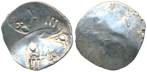 Punch-marked, Kalinga Janapada, Silver Karshapana, 3.22g, four major punches showing eleph