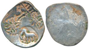 Punch-marked, Kalinga Janapada, Silver Karshapana, 3.33g, four major punches showing eleph
