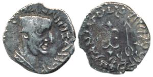 Western Kshatrapa, Nahapana (c. 119-124 AD), Silver Drachma, 2.07g, obv. bust of the king 