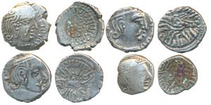 Silver Drachm, Western Kshatrapas (2), Rudrasena II s/o Viradaman and Svami Rudrasenasa II