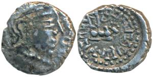 Gupta, Skandagupta (c. 455-480 AD), Billon Drachm, 1.67g, obv. king’s bust facing right, r