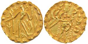 Post-Gupta, East Bengal Samatata region, Sri Sridharanarata (c. 7th century AD), Gold Dina