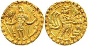 Post Gupta, Eastern Bengal Samatata region, Mainamati, Sri Dha, Gold Dinar, 5.68g, imitati