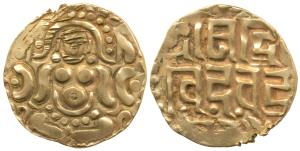 Gahadavalas of Kanauj, Govinda Chandradeva, Gold Dinara, 3.87g, obv. Goddess Lakshmi seate