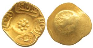 Yadavas of Devagiri, Singhana Deva (c. 1200-1247 AD), Gold Gadyana / Padma Tanka, 3.8g, Pu