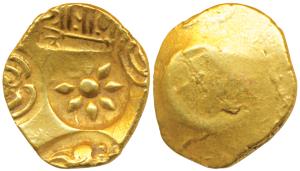 Yadavas of Devagiri, Ramachandra Deva (c. 1270-1311 AD), Gold Gadyana / Padma Tanka, 3.81g