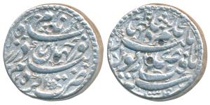 Nur Jahan (AH 1033-1037, 1623-1627), Silver Rupee, 11.18g, Agra Mint, poetic couplet on ob