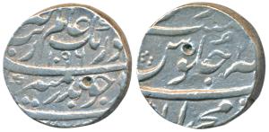 Aurangzeb, Silver Rupee, 10.78g, Muhammadabad Mint, AH 1096/29 (KM 300.61). Very Fine+, Ve