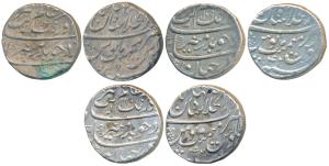 Aurangzeb, Silver Rupee (3), Dar ul-Khilafat Shahjahanabad Mint, AH 1104/37, 1109/42 & 111