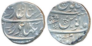 Shah Alam Bahadur, Silver Rupee, 11.30g, Baramati Mint, AH 1123 (KM 348.37). Very Fine+, V