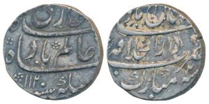 Shah Alam Bahadur, Silver Rupee, 11.46g, Dar ul-Khilafat Shahjahanabad Mint, AH 1120/2, mi