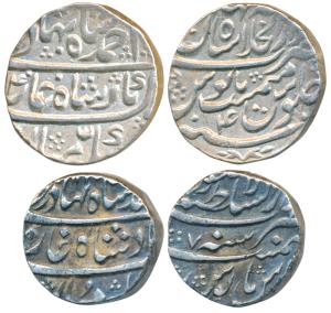 Ahmed Shah Bahadur, Silver Rupee (2), Dar ul-Sultanate Lahore Mint, RY 7; Dar ul-Khilafat 