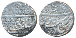 Shah Alam II, Silver Rupee, 11.07g, Dar ul-Khilafat Shahjahanabad Mint, umbrella & cinquef