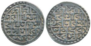 Parikshit Narayan (SE 1525-1534, 1603-1613 AD eastern kingdom), Silver Tanka, 10.49g, SE 1