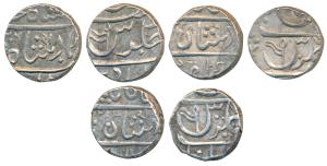 Gulshanabad Nasik Mint, Silver Rupee (3), in the name of Shah Alam II, three different dat