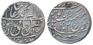 Saharanpur Mint, Silver Rupee, 11.07g, in the name of Shah Alam II, AH (12)15/42 (M&W T1v)