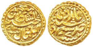 Tipu Sultan, Gold Pagoda, 3.34 g, Khursheed Sawad Mint, the denomination Faruqi and mint n