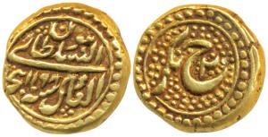 Tipu Sultan, Gold Pagoda, 3.38g, Nagar Mint, AM 1198/2, complete mint name, RY and Persian