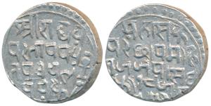 Jai Singh (1797-1818 AD), Silver Rupee, 10.73g, Jay Nagar Mint, Nagari legend within doubl