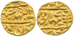 Madho Singh II, Gold Mohur, 10.85g, Sawai Jaipur Mint, with the name of Queen Victoria, RY