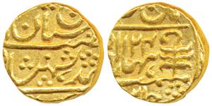 Madho Singh II, Gold Mohur, 10.87g, Sawai Jaipur Mint, with the name of Victoria, RY 26 (K