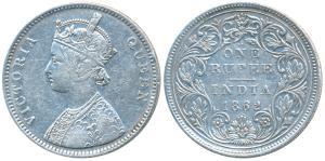 Victoria Queen, Silver Rupee, 1862, Bombay Mint, A / II / 1 / 11, (Prid 101). Very Fine, V
