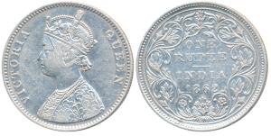Victoria Queen, Silver Rupee, 1862, Bombay Mint, A / II / 0 / 12, (Prid 100). Very Fine+, 