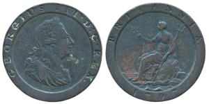 Great Britain, George III, Copper Cartwheel Penny, 18.84g, 1797, obv. laureate bust of the