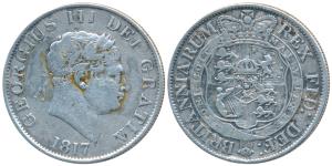 Great Britain, George III, Silver ½ Crown, 1816, obv. laureate head of the ruler to right,