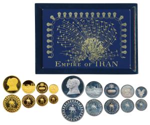 Iran, 2500th Anniversary of the Persian Empire,Muhammad Reza Shah, Gold 2000, 1000, 750 & 