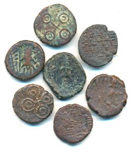 Post-Mauryan, Ujjaini Region, Uninscribed type, Copper Unit (7), obv. Mahakal holding a sp