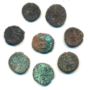 Post-Mauryan, Ujjaini Region, Uninscribed type, Copper Unit (8), obv. Mahakal holding a sp
