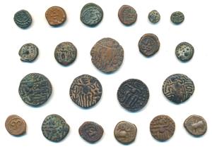 Assorted Lot, Copper Kasu & Cash, Chola (3), Raja Raja I; Ceylon Chola (2), Parakram Bahu 
