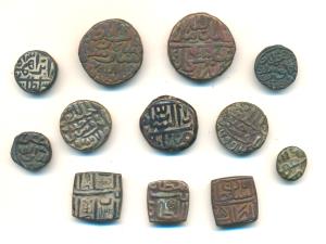 Delhi (3), Sher Shah Suri, Copper Paisa, Kalpi Mint, AH 949; Muhammad bin Tughluq, Billon 