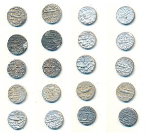 Shah Jahan, Silver Rupee (10), Qandhar Mint; Multan Mint; Lahore Mint all with legend with