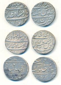 Ahmed Shah Bahadur, Silver Rupee (3), Dar ul-Khilafat Shahjahanabad Mint, AH 1162/2; Barel