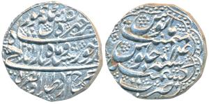 Taimur Shah, Silver Rupee, 10.87g, Kashmir Mint, AH 1201/14, complete mint name at bottom 