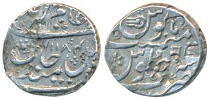 Aurangnagar (Mulher) Mint, Silver Rupee, 11.27g, in the name of Shah Alam II, nagari ‘Mu’ 