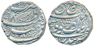 Kashmir Mint, Silver Rupee, 10.88g, VS 1876, Gobindshahi couplet, Governor Diwan Moti Ram,