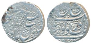 Kashmir Mint, Silver Rupee, 11g, Gobindshahi couplet, Governor Diwan Moti Ram, obv. sprig 