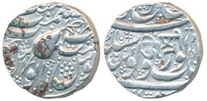 Kashmir Mint, Silver Rupee, 10.93g, Gobindshahi couplet, Governor Diwan Moti Ram (2nd gove