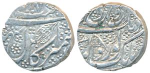 Kashmir Mint, Silver Rupee, 10.99g, VS 1882, obv. flag in place of sprig (Herrli 06.15.04)