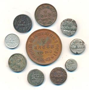 Silver Kori & ½ Kori, Bharmalji II; Desalji II, in the name of Muhammad Akbar II; Pragmalj