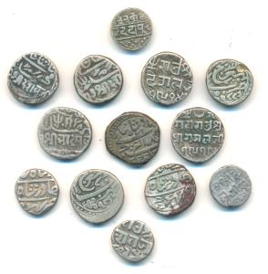 Kutch, Silver Kori & ½, Bharmalji II (1), AH 1265; Desalji II (9); Pragmalji II (1), with 