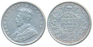 George V, Silver Rupee, 1919, Calcutta Mint, Error, very slightly heavier than the usual 1
