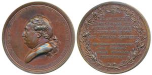 The Capture of Trincomalee, Copper Medal, Admiral Pierre André de Suffren (1726-1788), for