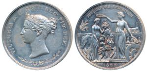 Jubbulpore Exhibition, Silver Medal, obv. young head of Victoria to left, an ornamental sp